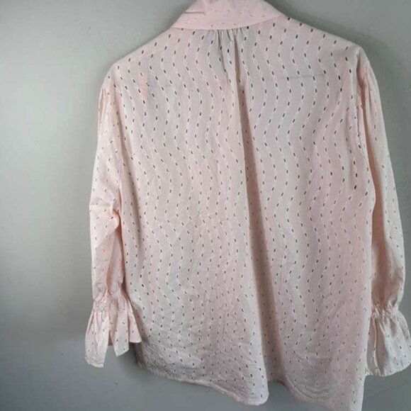 Maje Women Broderie Anglaise Shirt Pink Size Xs/Small - Picture 7 of 12